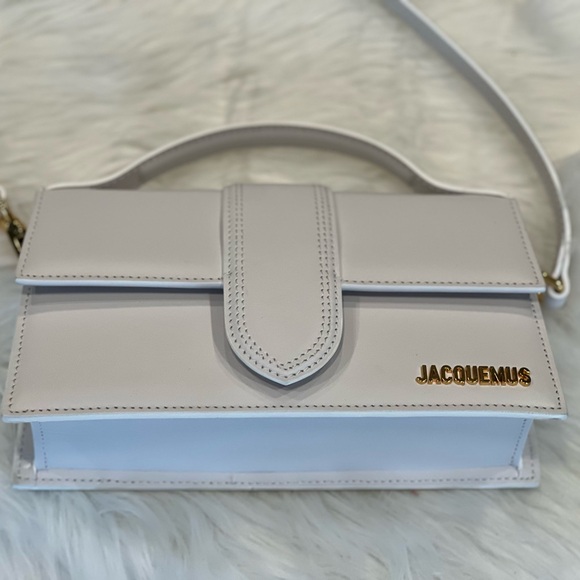 Jacquemus Le Grand Bambino White Leather Bag w/ Gold — Current 2024/2025 Model ✨ - Picture 6 of 14